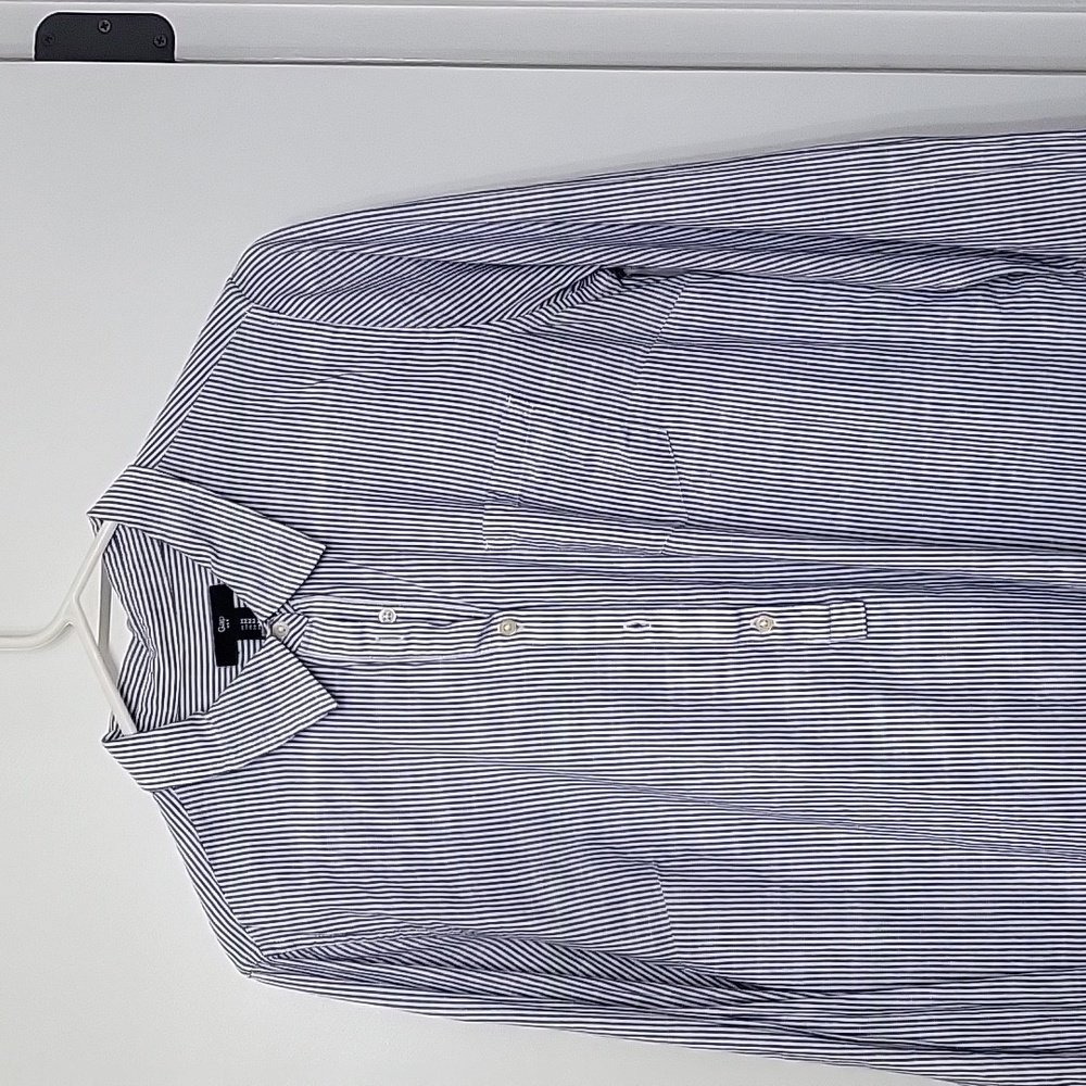 Half button linen blouse